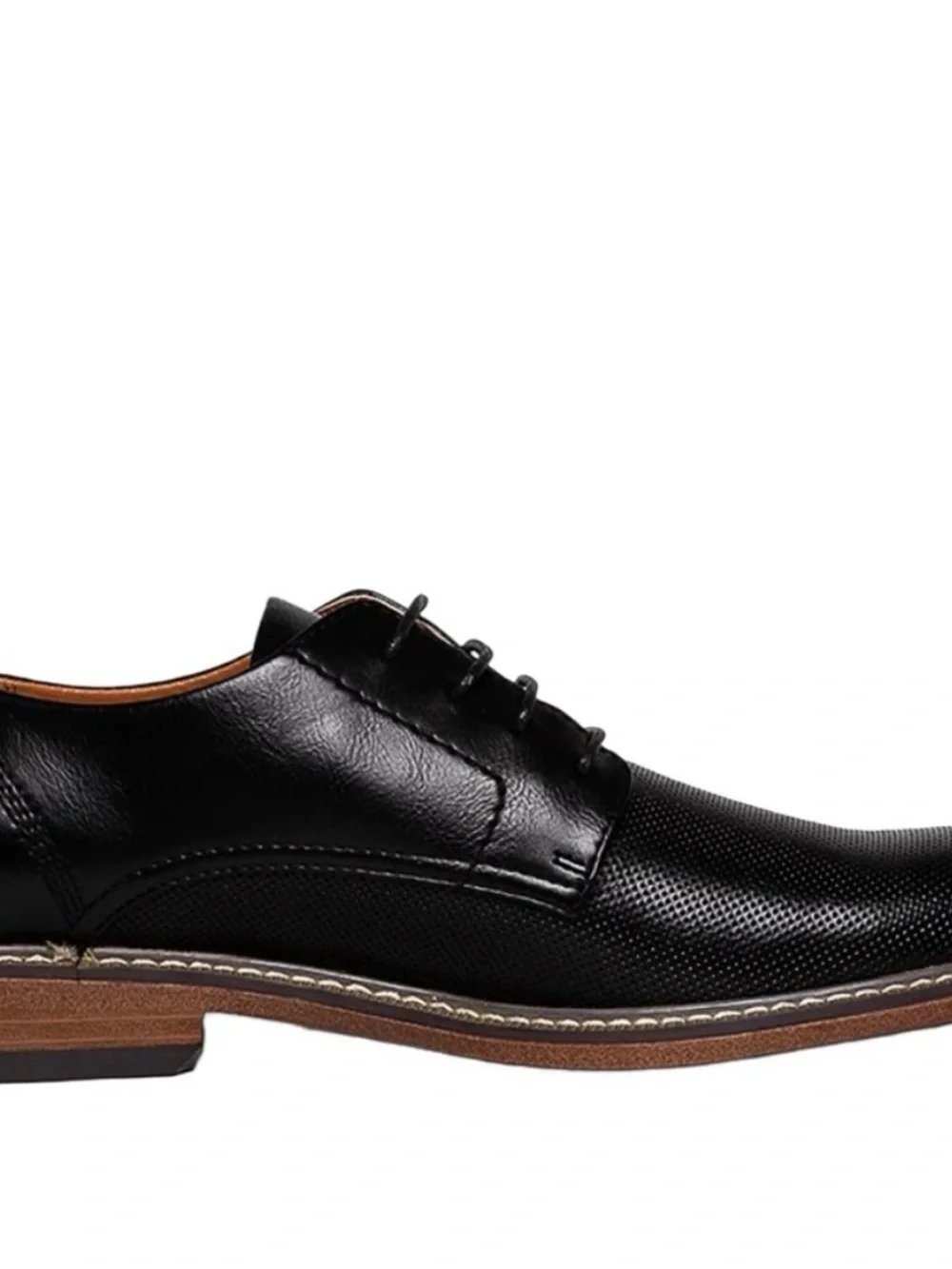Steve Madden Men’s Nytro Black Perforated Derby Dress Shoes Size 9